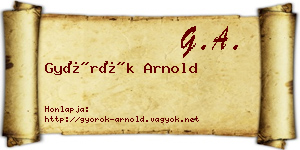 Györök Arnold névjegykártya