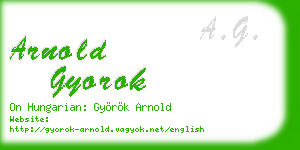 arnold gyorok business card